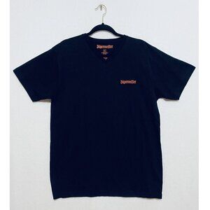 Jagermeister V Neck Shirt Adult Size Large Black Fitted Embroidered Logo